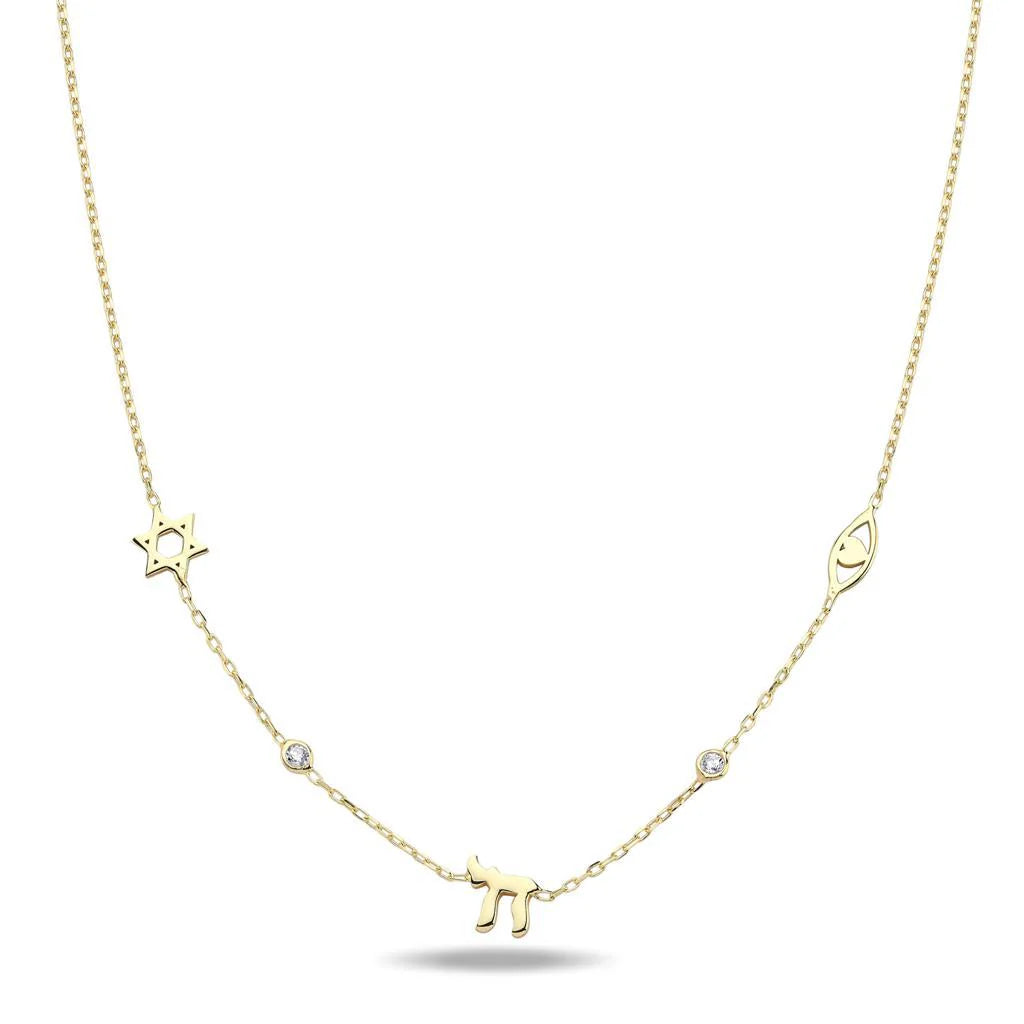 Am Israel Chai Necklace