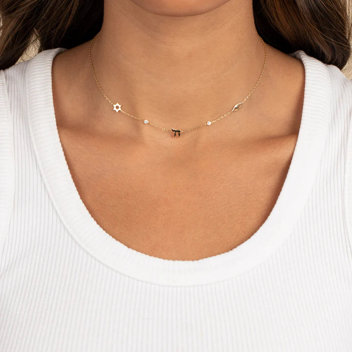 Am Israel Chai Necklace