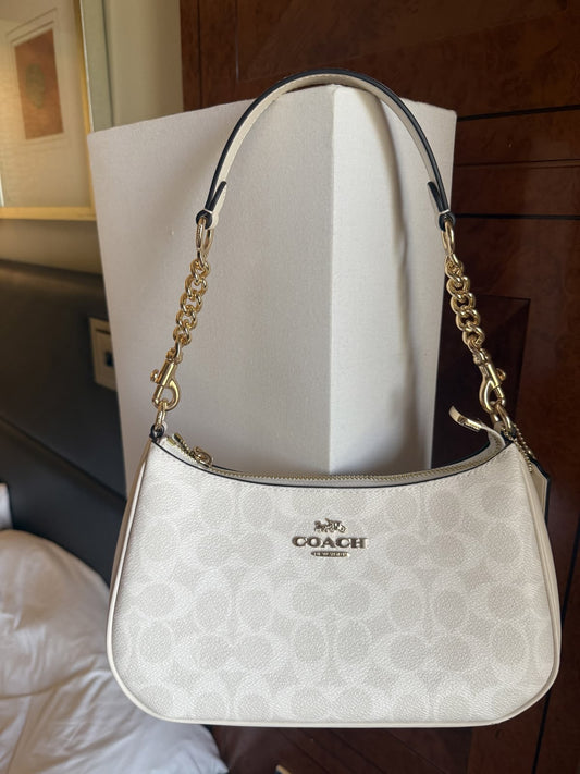 White Leather Shoulder Bag