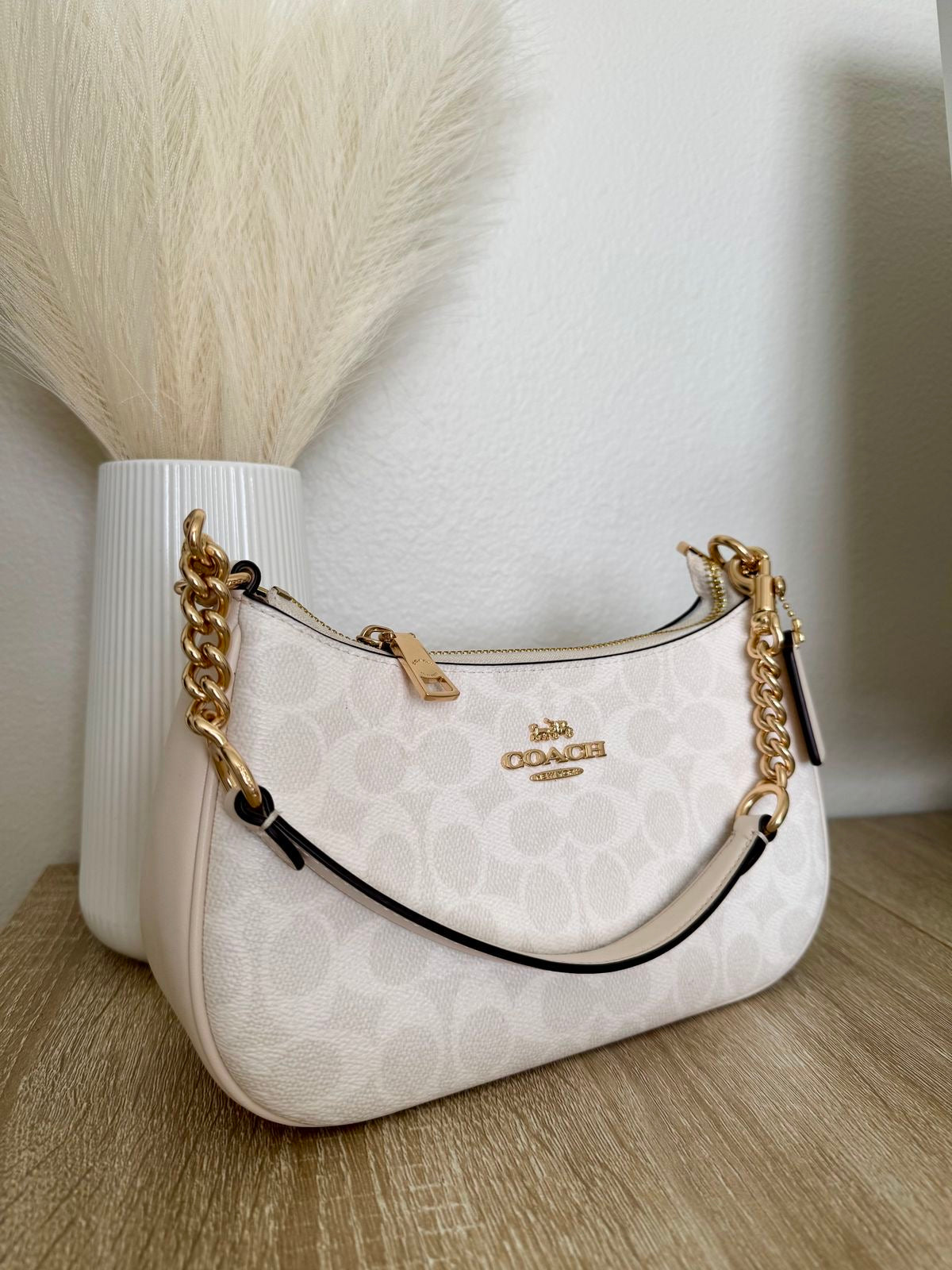 White Leather Shoulder Bag